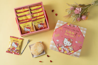 紅櫻花【三麗鷗授權】Hello Kitty 錢兔似錦禮盒 - 太陽餅10入