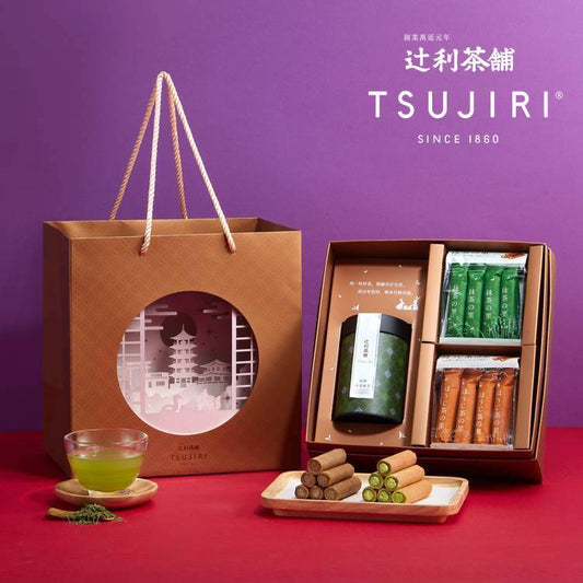 TSUJIRI® 辻利茶舖 辻利京茶花禮盒（茶葉捲心酥) ｜新年禮盒