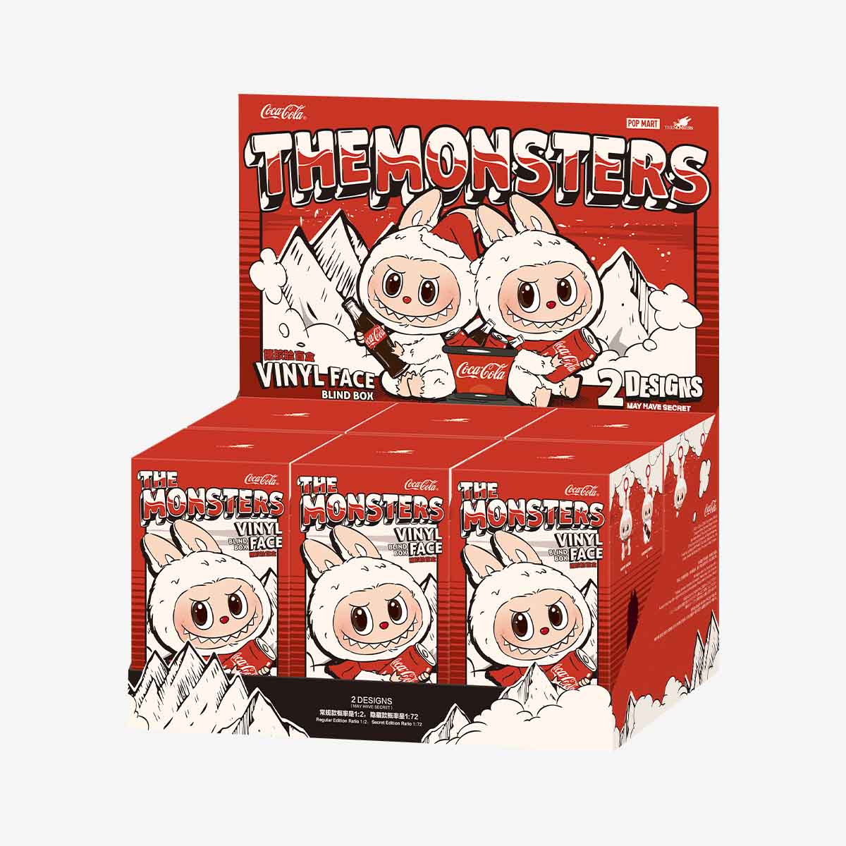 🆓🎁贈品(08.27.25)🎁下單滿$168.00➕贈品(限時限量)🎁(正版)Pop Mart 泡泡瑪特 THE MONSTERS 可口可樂系列-搪膠臉盲盒未拆盲盒 隨機出貨(1入)