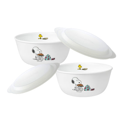 【美國康寧 CORELLE】SNOOPY BRUNCH 4件式拉麵碗組-D01