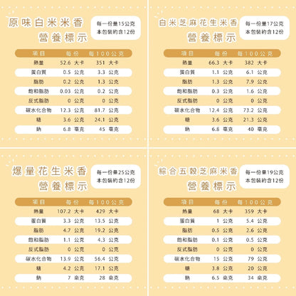 【 展榮商號 爆米香 】純手工米香 使用冷壓橄欖油