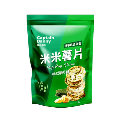 丹尼船長 非油炸米的洋芋片 韓式海苔味 (奶素)(120g*包)