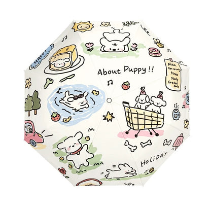 🐶狗狗日常摺疊傘 晴雨兩用 防曬 摺疊傘 自動傘 手動傘 雨傘(1個)