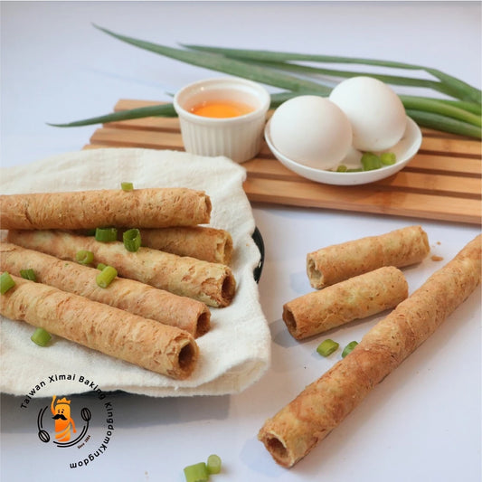 興麥蛋捲烘焙王國【三星蔥10支入】(葷食)