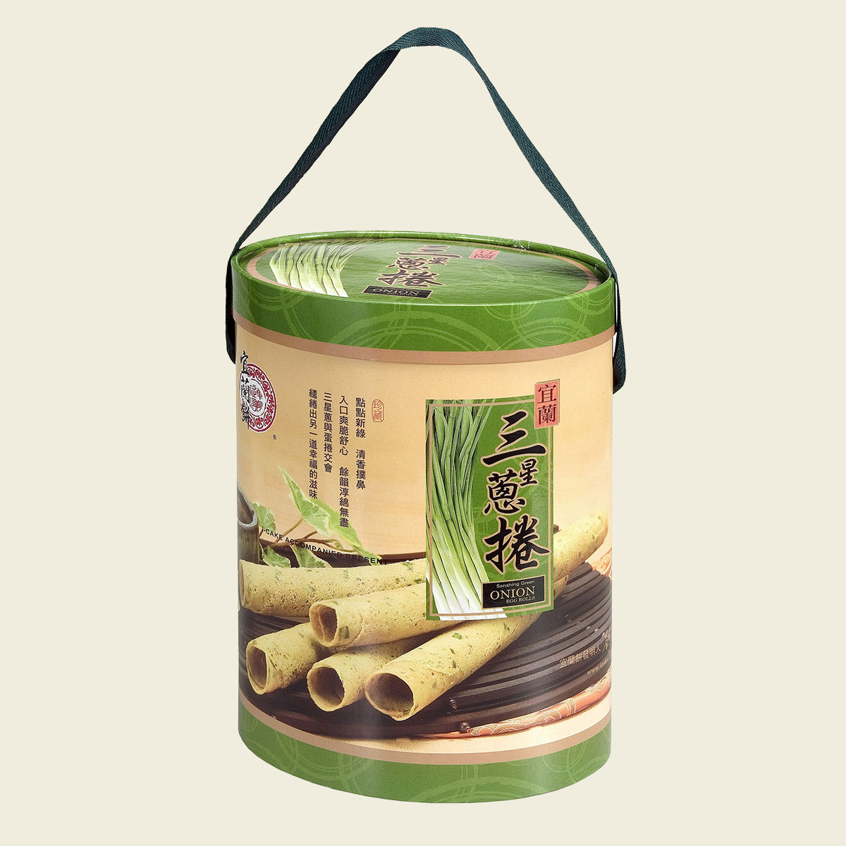 宜蘭餅 三星蔥捲 iCake SanShing Green Onions Egg Rolls(6入/桶/216g)