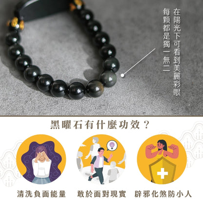 【聚寶閣】十二生肖本命佛黑曜石手珠 手鍊 守護神 菩薩 守護 平安 家庭 事業 順利 健康(1入)
