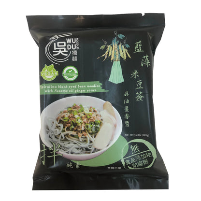 吳獨麵 (純素)藍藻米豆簽+麻油薑香醬-3包入(含醬)