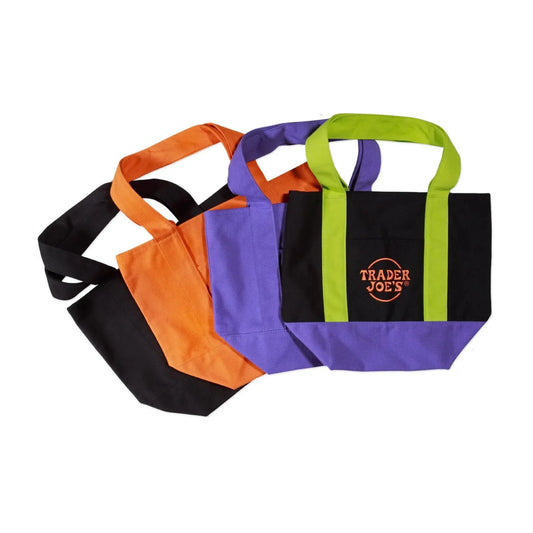 🆓🎁贈品(10.19.25)🎁下單贈品🎁Trader Joe‘s Trick-or-Treat Mini Canvas Tote Bags 顏色: 4️⃣選1️⃣