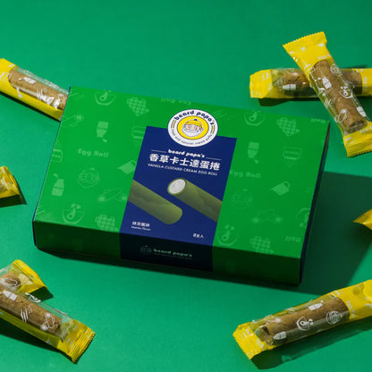Bread PaPa‘s 香草卡士達夾心蛋捲 (抹茶)2盒特價組 (144g*2盒)