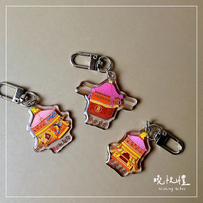 曉祝禮 【結緣品】白沙屯 白沙屯媽祖 粉紅超跑 結緣品 山邊媽祖 吊飾 鑰匙圈 壓克力 掛飾 客製化 虎爺(1入)