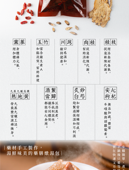 新譯漢方 九蒸九曬燒酒雞｜藥膳養生料理包 See In Herb METABOLISM BOOSTING HERBAL SOUP(60g)