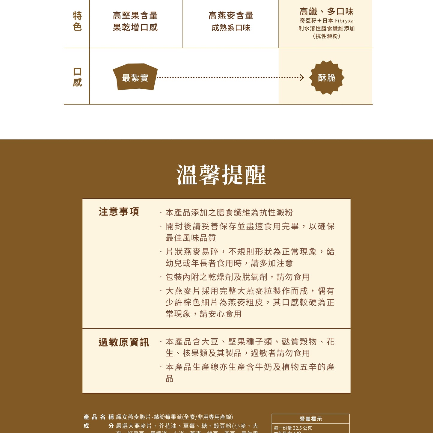 蕎拉燕麥【The Chala】繽紛莓果派 纖女燕麥脆片(130g*包)