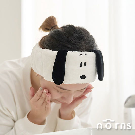 Norns Peanuts史努比絨毛造型髮帶 Norns Original Design Snoopy 洗臉化妝髮帶(1入)