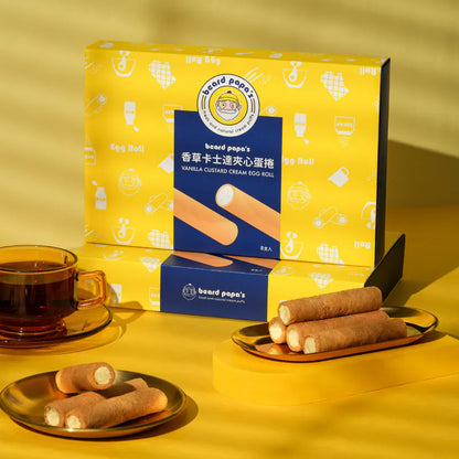 Bread PaPa‘s 香草卡士達夾心蛋捲2盒特價組 (160g*2盒)