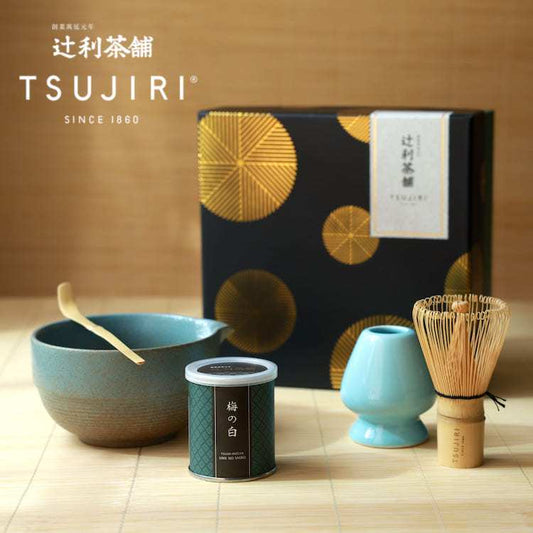 TSUJIRI® 辻利茶舖 辻利抹茶道具禮盒(片口碗)｜新年禮盒