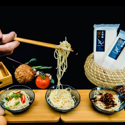 【丸文食品】麵麵俱到魚多多禮盒古早味旗魚鬆220g2包+魚寶麵1包