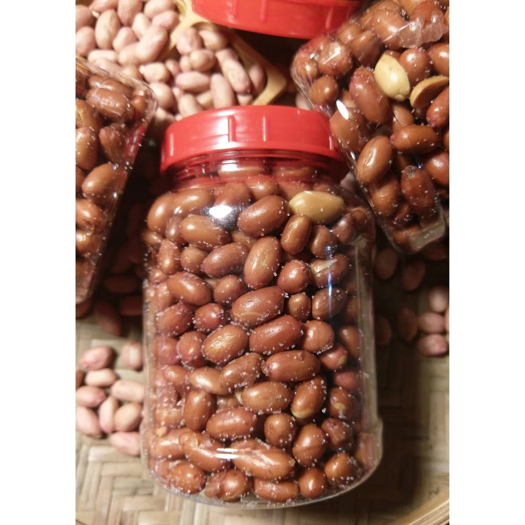 【新東勢麻油花生店】炸鹹花生，台灣特選花生，百年老店柴燒製作(400g*罐)