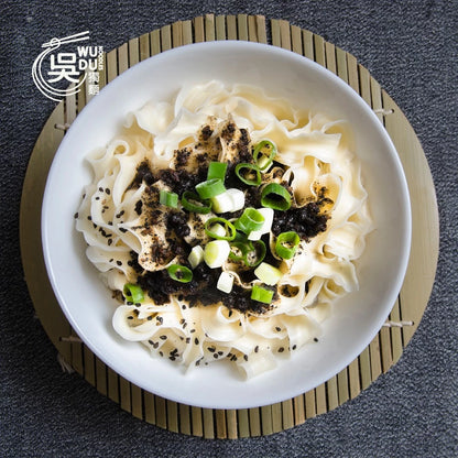 吳獨麵 (純素)蘆薈原味麵+黑芝麻醬-3包入(含醬)