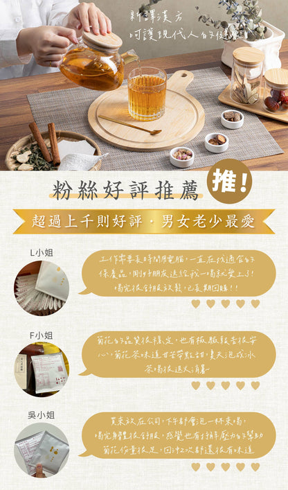 新譯漢方 熊貓杞菊茶｜漢方養生茶包 【明亮降火】 See In Herb CHRYSANTHEMUM TEA (21入)