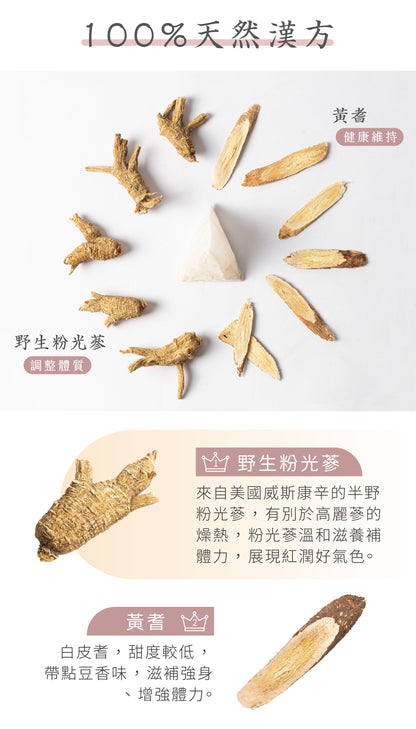 新譯漢方 潤顏粉光蔘｜漢方養生茶包 【精神養顏】 See In Herb American Ginseng Tea  (21入)