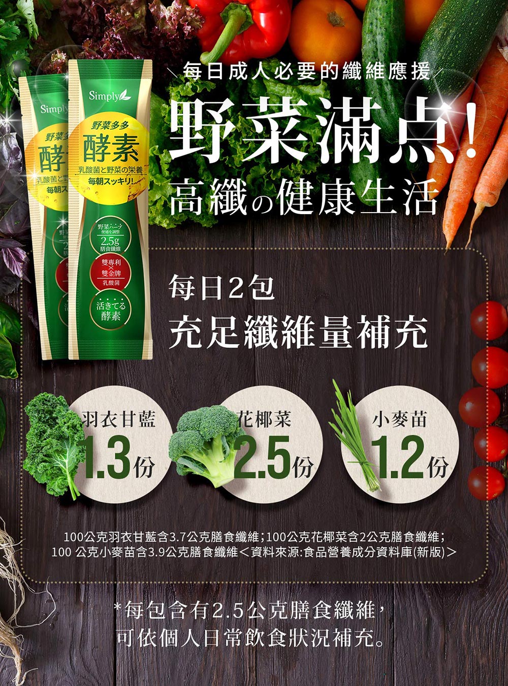 💰檔期促銷~買一送一(03.02.25)💰 纖維順暢組【Simply新普利】野菜多多酵素粉+日本專利益生菌DX(2+2組) 楊丞琳代言益生菌 300億活酵益生菌 孕婦兒童可食(2+2組、共4盒)