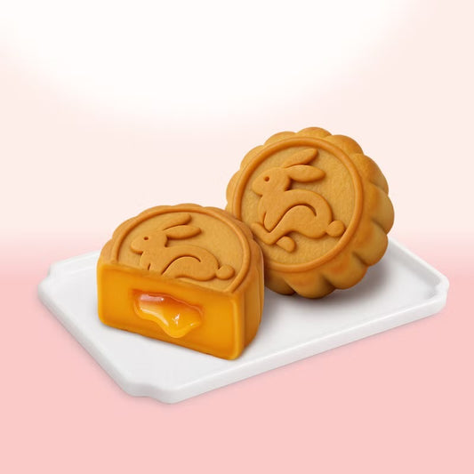 【中秋禮盒】低糖金沙流心奶黃迷你月餅(四件裝) MeCakeKi 咪曲奇