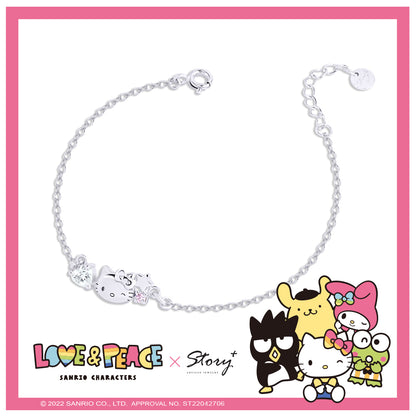 🩷2025~母親節商城 ~【ＳＴＯＲＹ故事銀飾】ＨｅｌｌｏＫｉｔｔｙ純銀手鍊(Ｌｏｖｅ＆Ｐｅａｃｅ系列)