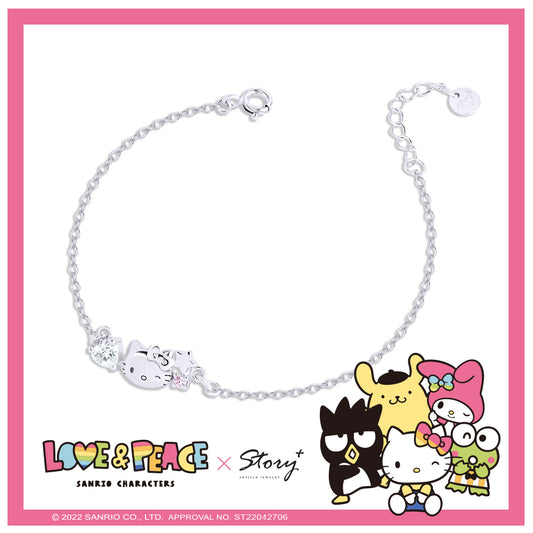 🩷2025~母親節商城 ~【ＳＴＯＲＹ故事銀飾】ＨｅｌｌｏＫｉｔｔｙ純銀手鍊(Ｌｏｖｅ＆Ｐｅａｃｅ系列)