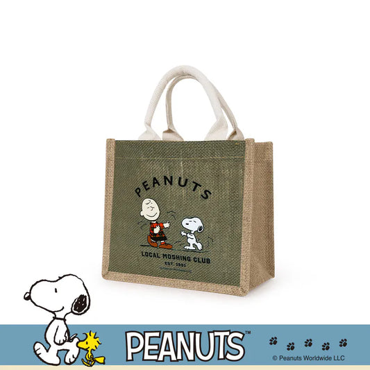 SNOOPY x Kiiwi O! 聯名款．簡約棉麻提袋-舞蹈時光(1入)