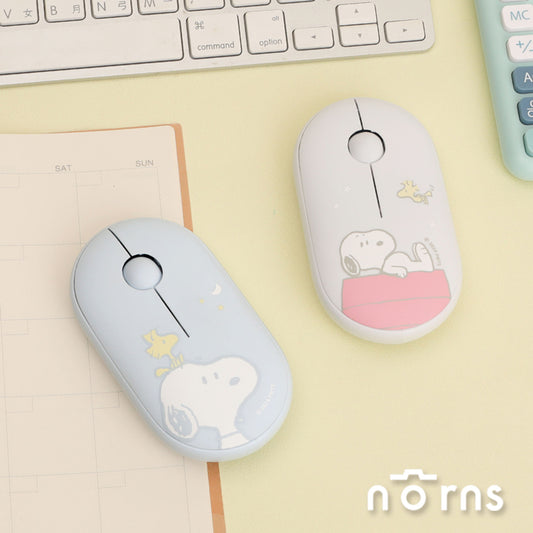Norns Peanuts史努比三模無線藍牙滑鼠Norns Original Design Snoopy一鍵多工 輕鬆切換裝置(1入)