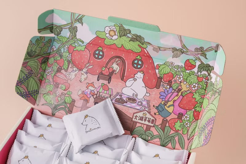 BearQueen-草莓牛奶蘇打牛軋餅 l 12pcs
