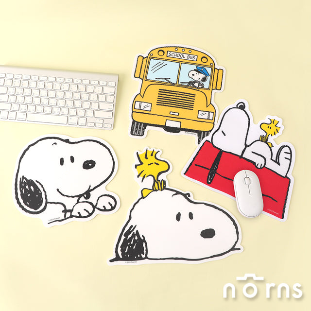 Norns Peanuts史努比造型滑鼠墊- Norns Original Design Snoopy正版授權 電腦滑鼠墊 桌墊(1入)