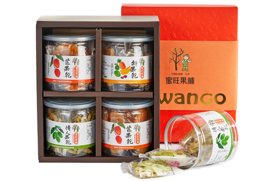 蜜旺果舖 蜜旺經典精美禮盒(愛文、情人果、芭樂)(150g*4罐)