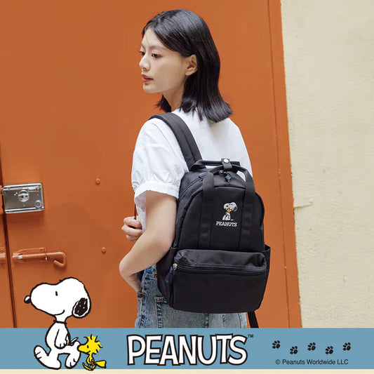 SNOOPY x Kiiwi O! 聯名款．城市漫遊後背包 黑(1入)