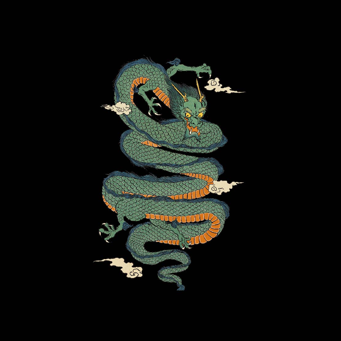 【ZELUZ〡神龍系列】甲辰神龍棉T_黑(S、M、L、XL)