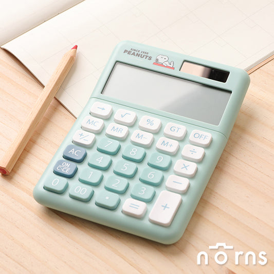 Norns Peanuts史努比計算機 懶洋洋- Norns Original Design Snoopy正版授權文具 太陽能雙電源計算機(1入)