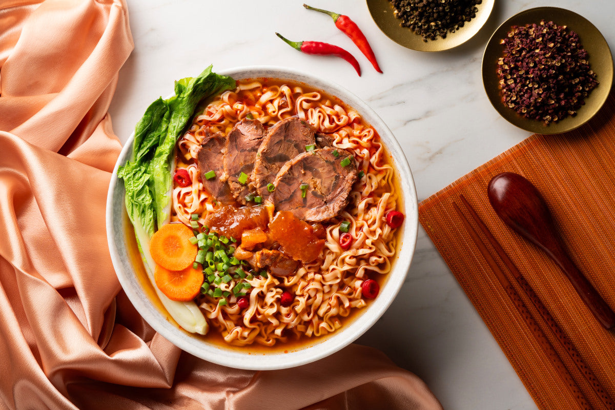 台酒御膳堂-椒麻牛肉雙寶麵(特款商品) (3入)