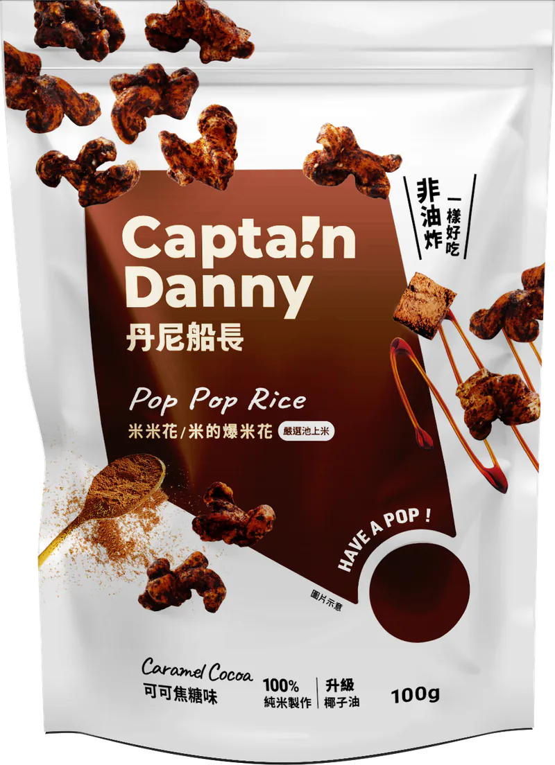 丹尼船長 池上米米花 可可焦糖味(奶素)(100g*包)