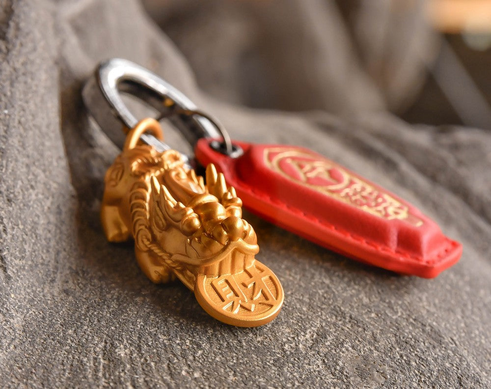 大甲鎮瀾宮 爆咬貔貅鑰匙圈 (芒果紅) Style 06868