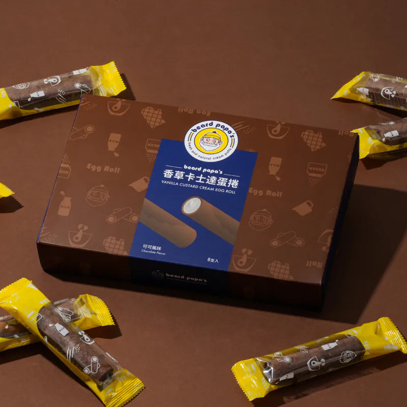 Bread PaPa‘s 香草卡士達夾心蛋捲 (可可)(144g*盒)