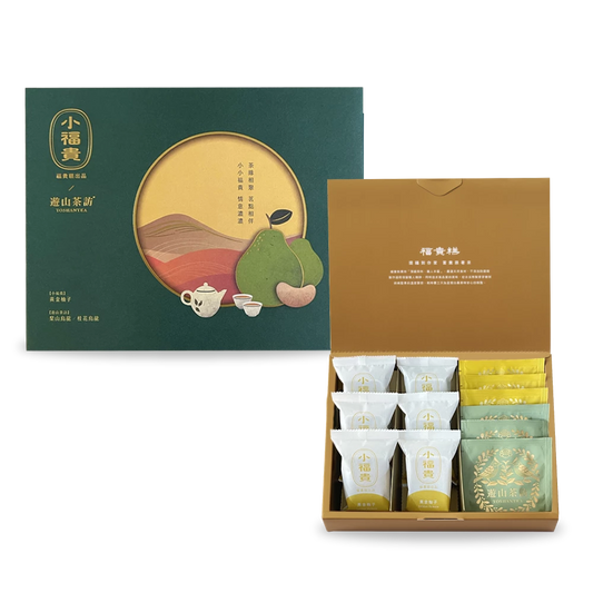 懂事長福貴糕 小福貴(黃金柚子)X遊山茶訪 聯名茶點禮盒