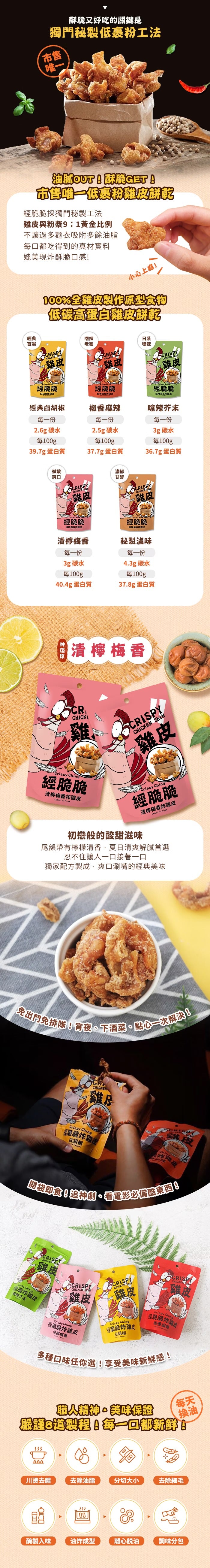 【經脆脆Crispy Ching】酥脆雞皮餅乾-清檸梅香(30g*包)