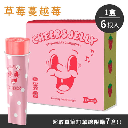 CheersJelly舉杯低卡蒟蒻凍 低卡零食 草莓蔓越莓(6入*盒)