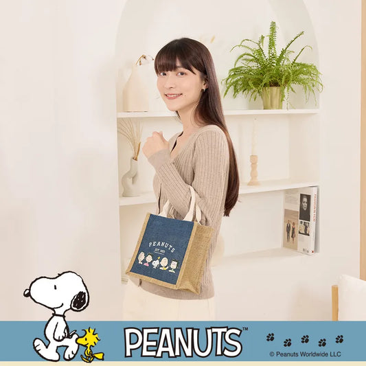 SNOOPY x Kiiwi O! 聯名款．簡約棉麻提袋 好朋友(1入)