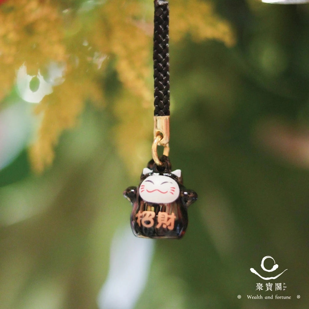 【聚寶閣】招財進寶招財貓鈴鐺吊飾(1入)