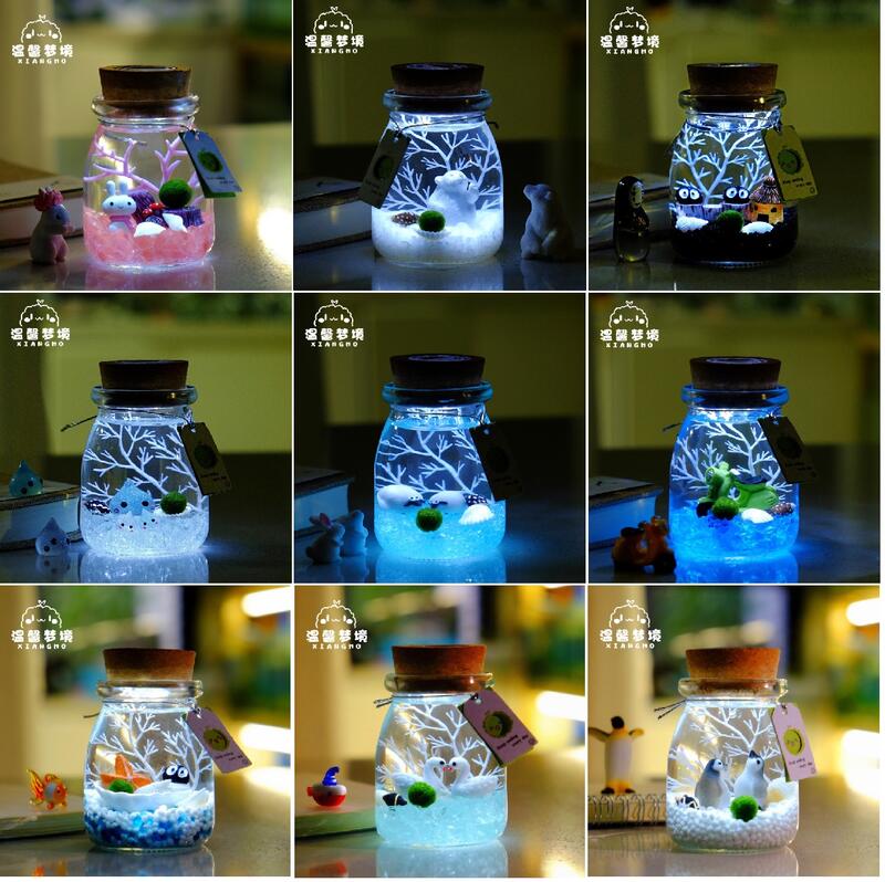 綠藻球生態瓶 微景觀生態瓶 瓶手做DIY(套裝組)(1組)