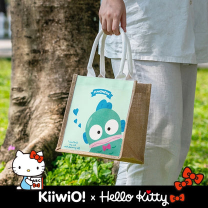 Hello Kitty x Kiiwi O! 聯名款．萌萌大臉系列雙面棉麻手提袋