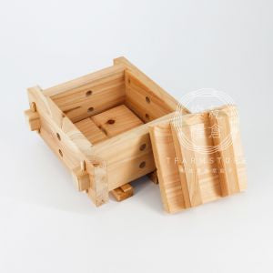福霖食品 樂耘糧倉 豆腐模具/日本檜木/手工/無釘/嵌入 /古早模 /4格