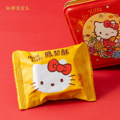紅櫻花【三麗鷗授權】Hello Kitty 造型鳳梨酥2入精裝版鐵盒