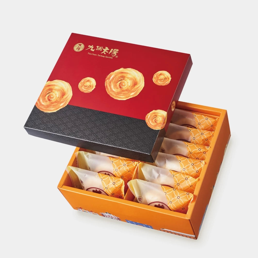 【九個太陽】傳統麥芽太陽餅(葷食)(6入、8入、12入、20入)